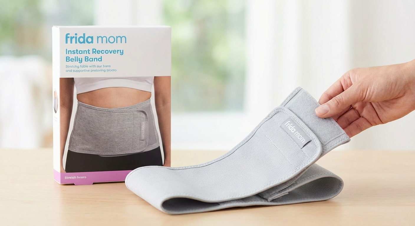 Frida Mom Instant Recovery Belly Band showing stretchy one-piece supportive design