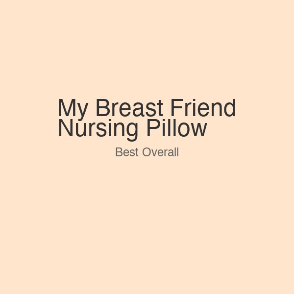 My Breast Friend Nursing Pillow - Best Overall