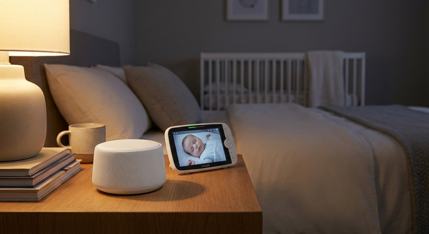 White noise machine for postpartum sleep support and baby sleep aid